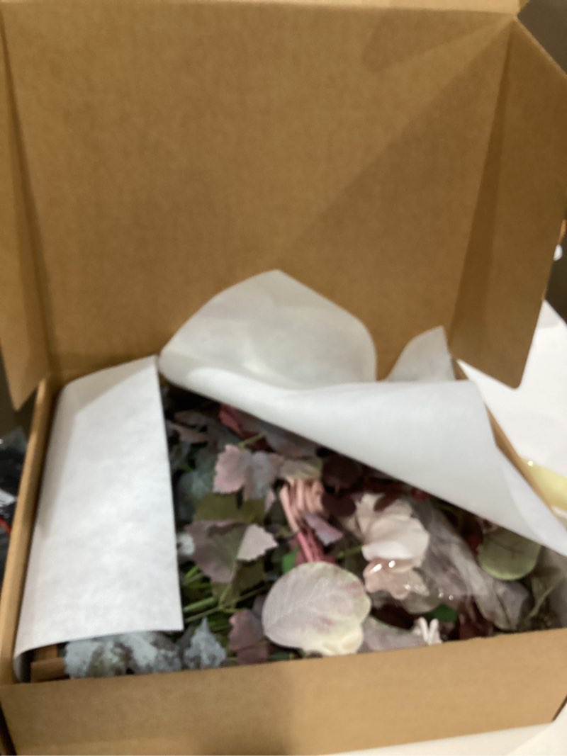 Condition photo showing New/Like New for Ling's moment 17.5" Tall Free Standing Artificial Flowers Arrangements 2 pcs Wedding Aisle Runner Chair Decorations Dusty Rose & Mauve Centerpieces for Ceremony Reception Rose Floral Party Outdoor Pk- Dusty Rose & Mauve