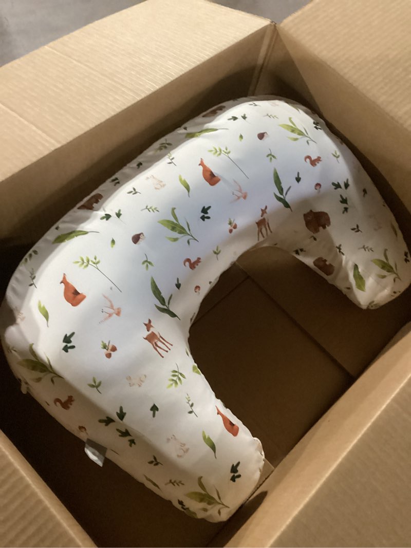 Condition photo showing Good Condition for boppy nursing pillow - firm, ergonomic u-shaped bottle and breastfeeding pillow with high lift for comfort and support, spacious surface - neutral plants and animals new nursing pillow neutral plants and animals