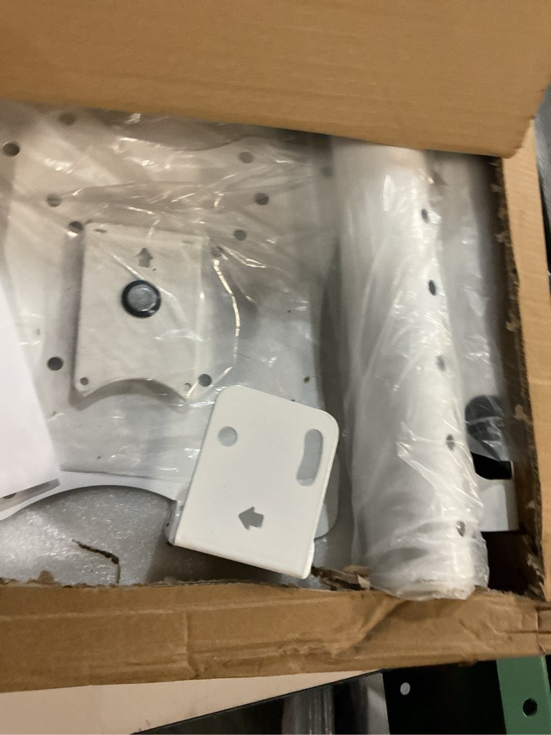 Condition photo showing Good Condition for Mobile TV Cart Rolling TV Stand for 10-46 Inch Flat/Curved Screen Up to 88lbs, Height Adjustable Portable TV Cart with Tilting and Rotating, TV Stand with Wheels, Max VESA 200x200mm (White)