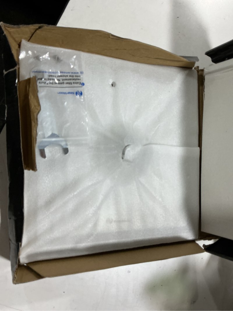 Condition photo showing Good Condition for NearMoon Rain Shower Head, High Flow Stainless Steel Square Rainfall Shower, High Pressure Design, Awesome Shower Experience Even At Low Water Flow (10 Inch, Chrome Finish) 10 Inch Chrome Finish