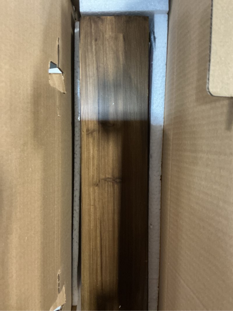 Condition photo showing New/Like New for HBCY Creations Flag Display Case for 5' x 9.5' American Veteran Burial Solid Wood Rustic Brown Frame with Glass Front Wall Mount or Standing Display, Box Rustic Brown 9.5'x5' flag case