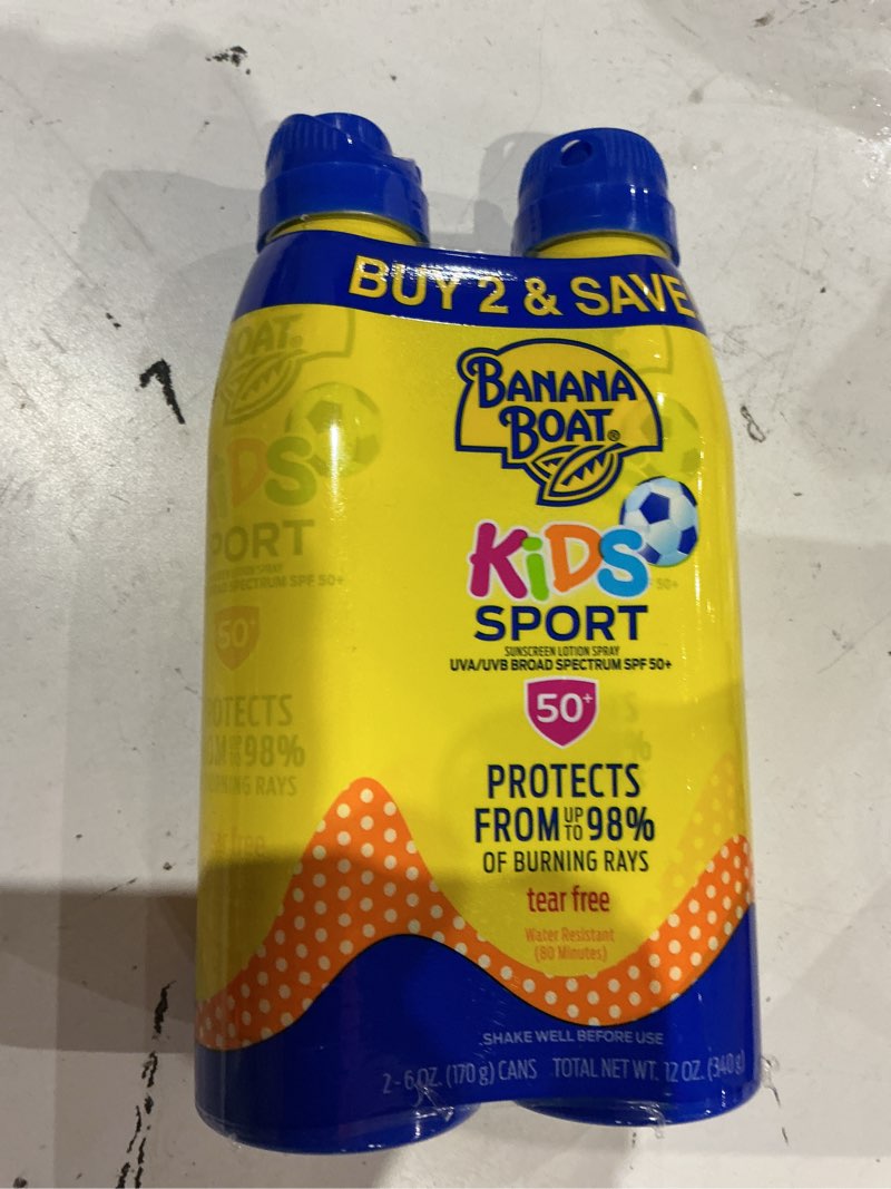 Condition photo showing New/Like New for banana boat kids' sunscreen - 12oz/2ct