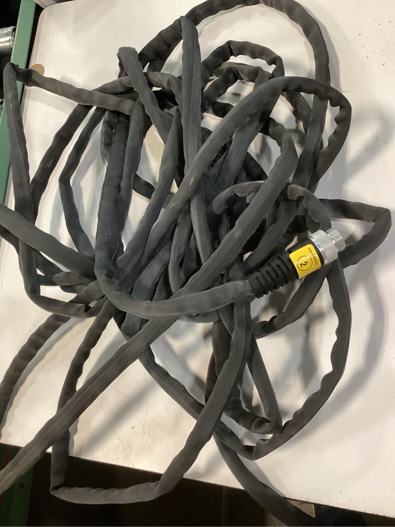 Condition photo showing As Is for zero-g teknor apex 5/8-in x 25-ft premium -duty kink free woven gray hose 