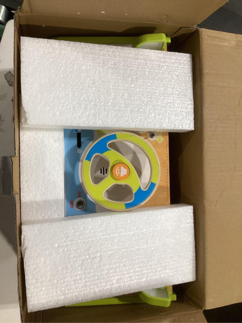 Condition photo showing Good Condition for Montessori Car Busy Board for Toddlers, Wooden Sensory Steering Wheel Activity Baby Toy with Lights, Buttons, Gears & Key Start, Kids Interactive Educational Toys for Boys Girls