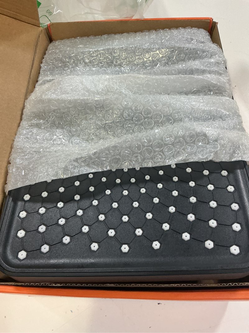 Condition photo showing New/Like New for rain shower head starry sky 12.2" high pressure with handheld spray combo | rainfall shower head, height adjustable dual shower head, luxury waterfall showerhead bathroom | air-in tech black 12.2"