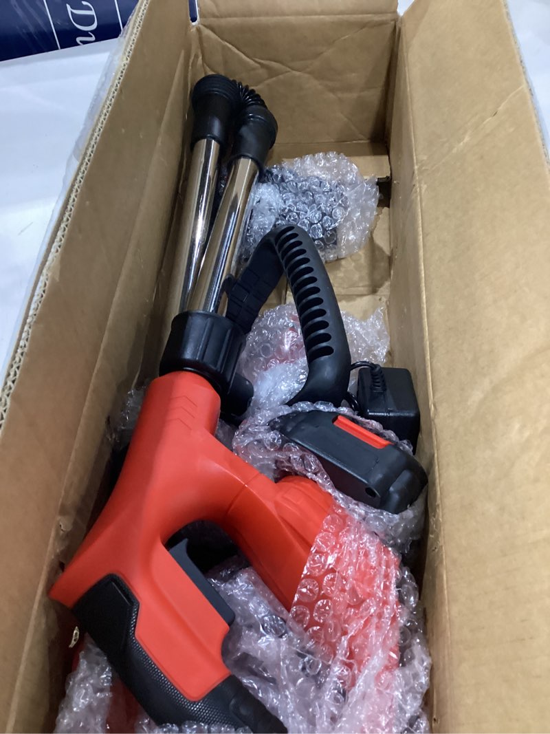 Condition photo showing Good Condition for foldable electric weed wacker, 21v battery cordless weed eater, red | tool for multiple trimming jobs, two batteries, adjustable head & extendable shaft, lightweight