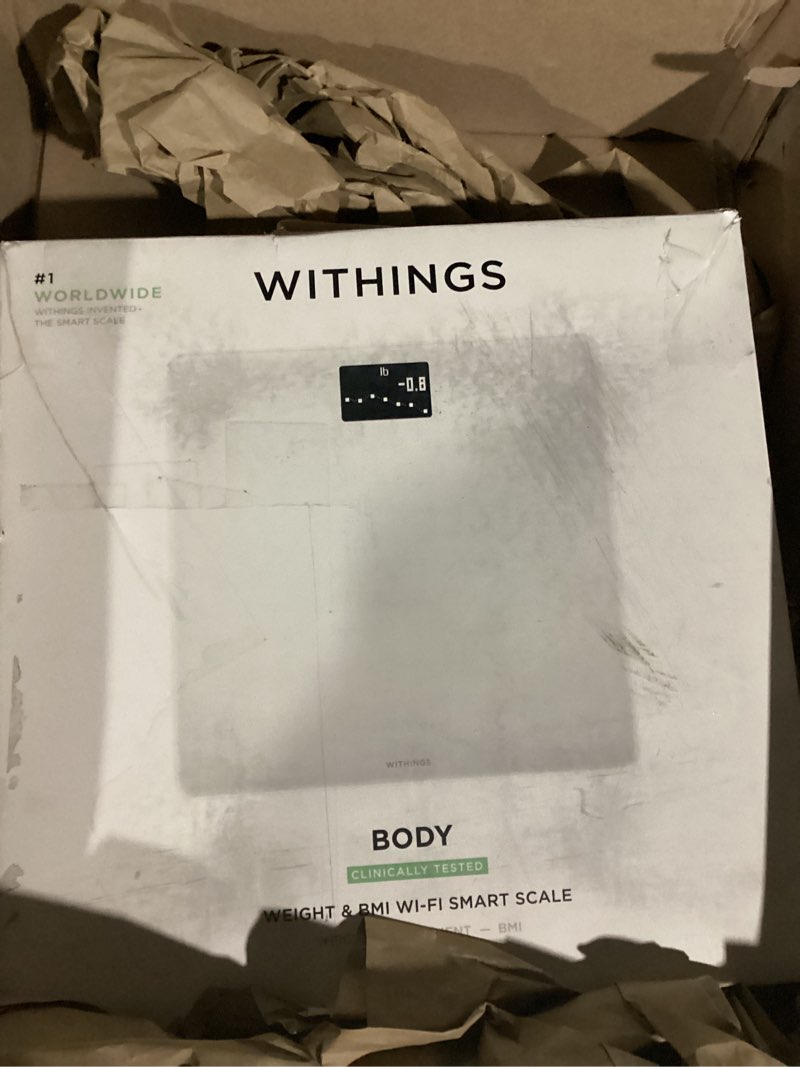 Condition photo showing New/Like New for WITHINGS Body Smart - Accurate Scale for Body Weight and Fat Percentage, Body Composition Wi-Fi and Bluetooth Weight Scale, Baby Weight Scale, Smart Scale Apple Health Compatible, Bathroom Scale