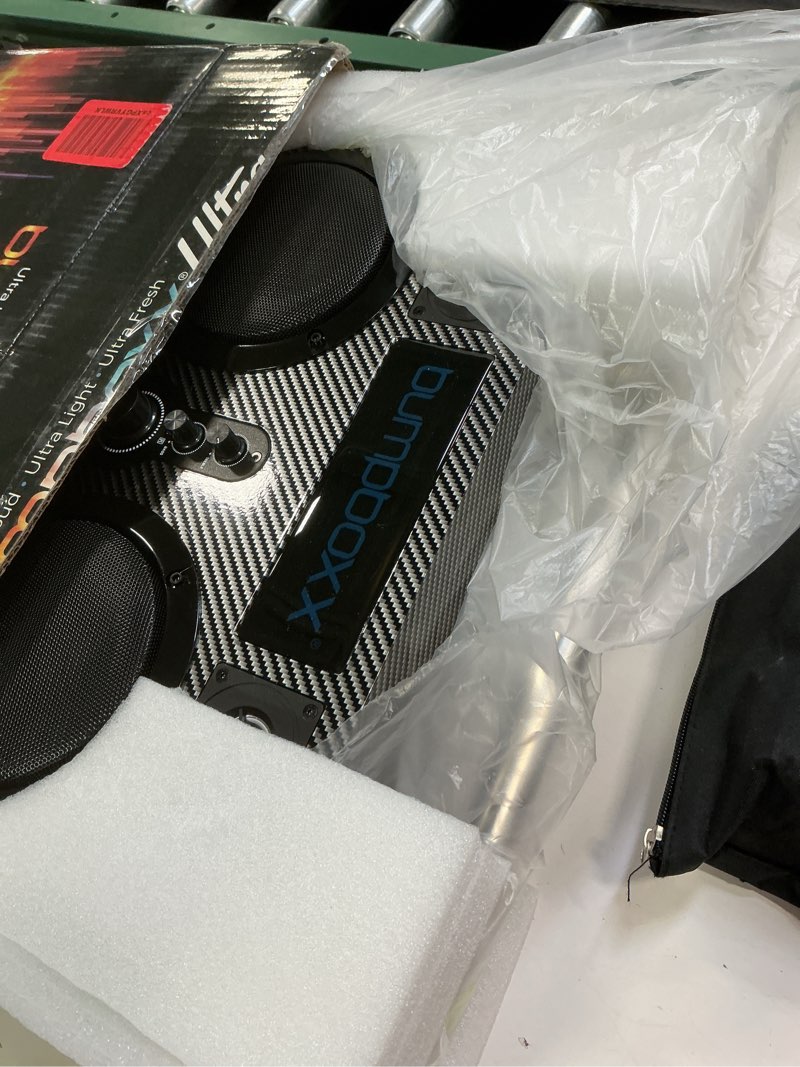 Condition photo showing Good Condition for Bumpboxx Bluetooth Boombox Ultra Plus | Retro Boombox with Bluetooth Speaker | Includes Rechargeable Lithium Battery, Carrying Strap & Mic | Easy to Carry | Black Black - Plus