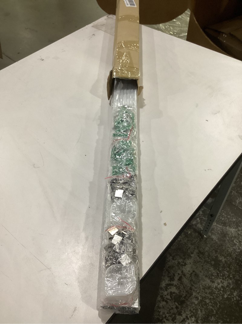 Condition photo showing As Is for 20-pack 3.3ft 1meter v shape led strip aluminum channel diffuser system, extruded alu track milky cover with corner connector and mounting kit,easy cut and installed curved lens profile