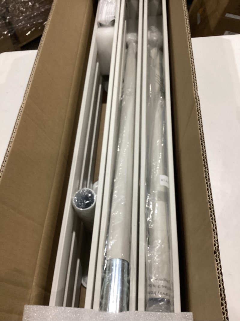 Condition photo showing Good Condition for outdoor privacy screen fence with feet stand 3 x 4ft, freestanding fence privacy screen for outside, metal divider stake for garden patio balcony, air conditioner, trash can ac fence white 3ft x 4ft - white with feet - large privacy fence
