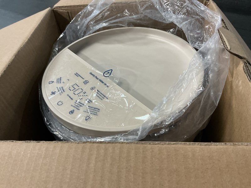 Condition photo showing item condition for BLUEAIR Room Humidifier - DreamWell - 48Hr Top-Fill Mist-Free InvisibleMist Technology Aroma Stone for Essential Oils and Soothing Mood Lighting - Quiet Operation for Bedroom and Home Use, Beige
