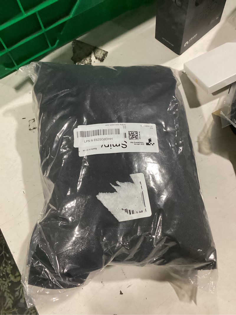 Condition photo showing New/Like New for smiry round picnic tablecloth, waterproof elastic fitted table covers for 57" - 68" tables, wipeable flannel backed vinyl tablecloths for camping, indoor, outdoor, black black for up to 57"-68" round