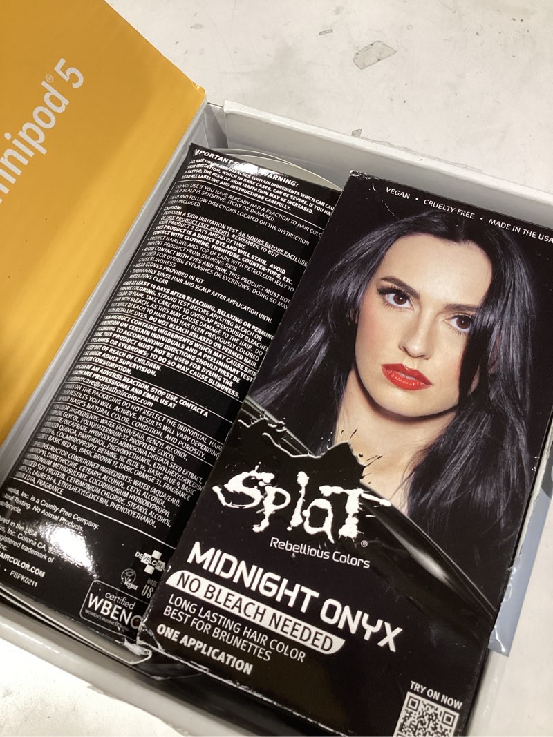 Condition photo showing Good Condition for Splat Midnight Onyx Semi Permanent Hair Dye Kit, 1 Application, Includes Deep Reconstructor Conditioner, Lasts 30 Washes, No Bleach Required, Vegan & Cruelty Free Hair Color