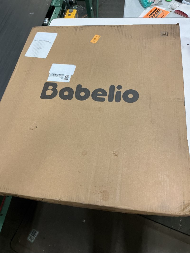 Condition photo showing New/Like New for Babelio Baby Gate for Stairs, Kitchen & Doorways, 26-43" W 28" H No Bottom Bar| Easy Installation| One-Handed Operation| Auto-Close| Hardware Mount (Drill Needed) Safety Dog/Pet Gate Indoor (White)