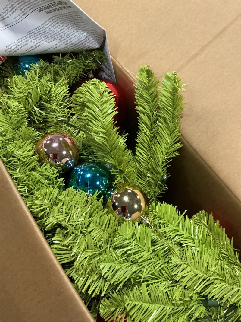 Condition photo showing As Is for Grinch 4.75-ft Christmas Tree with White LED Lights 884695 at