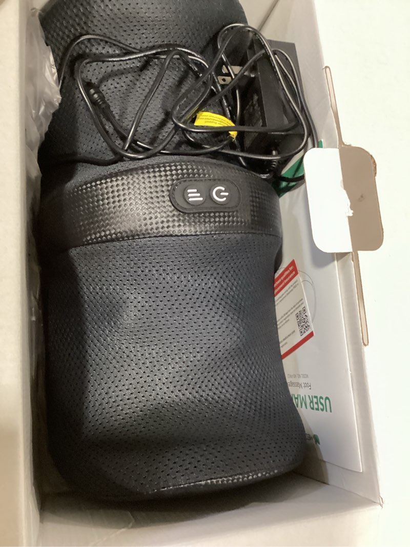 Condition photo showing Good Condition for medcursor foot massager with heat - foot and calf massager with massage roller, deep massage for plantar fasciitis, pain relief, neuropathy, relax for home or office use (not cordless) fm12
