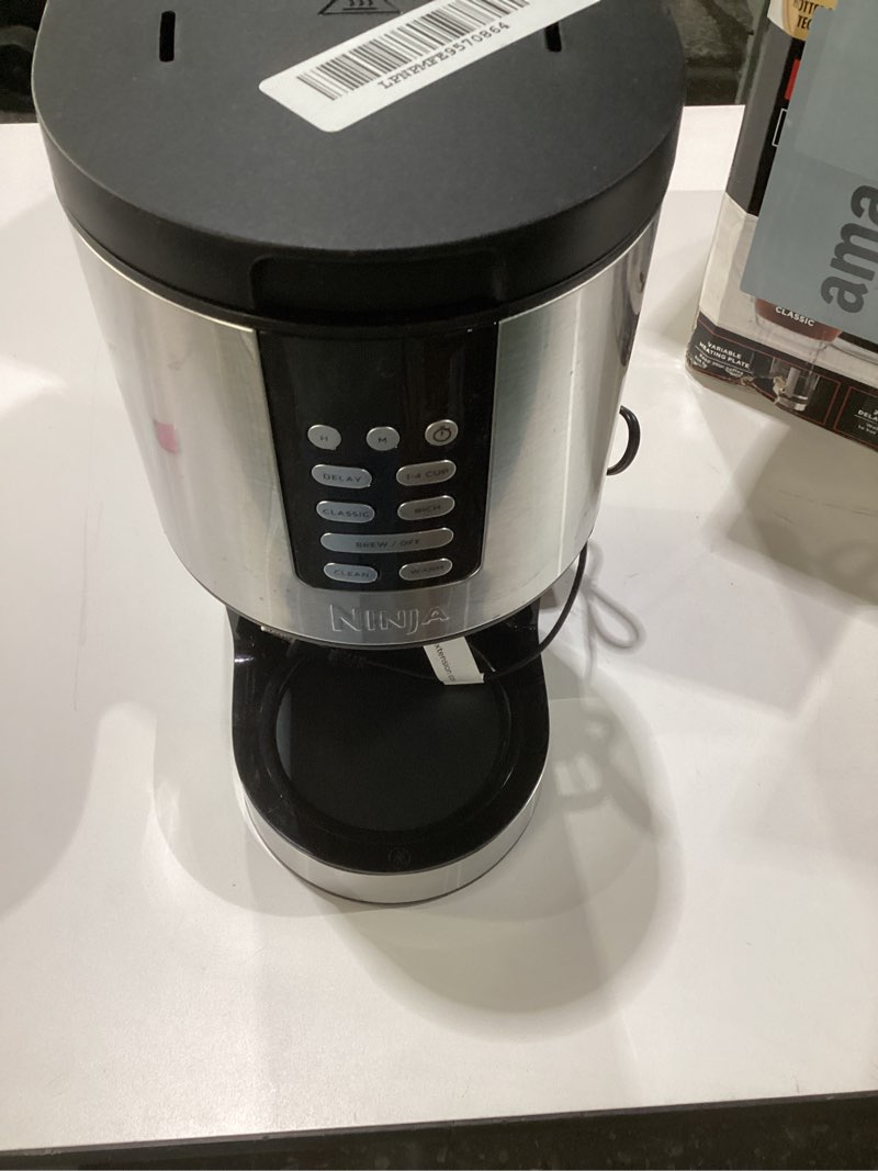 Condition photo showing As Is for Ninja 14 Cup , Programmable Coffee Maker XL Pro with Permanent Filter, 2 Brew Styles Classic & Rich, 4 Programs Small Batch, Delay Brew, Freshness Timer & Keep Warm, Stainless Steel, DCM201, MISSING PARTS, AS IS , NOT TESTED