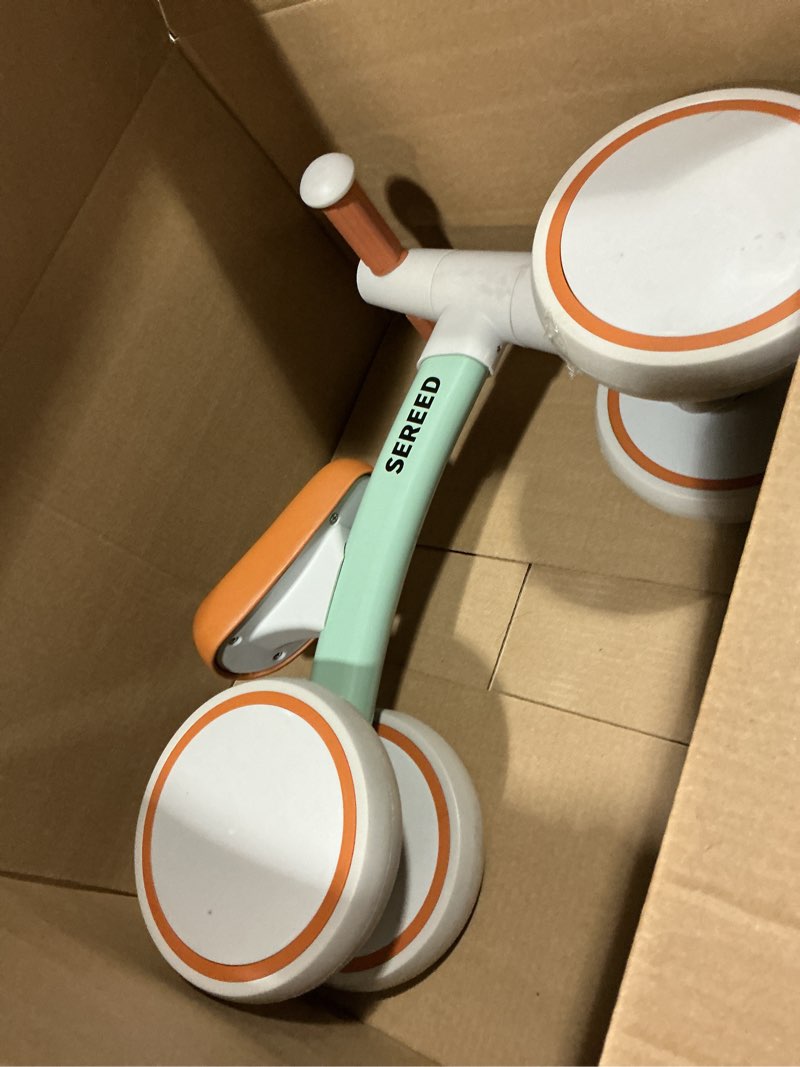 Condition photo showing Good Condition for sereed baby balance bike for 1 year old boys girls 12-24 month toddler balance bike, 4 wheels toddler first bike, first birthday gifts green