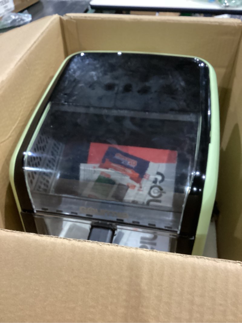 Gourmia Air Fryer 7 QT - Easy View Panoramic Window & Interior Light, Guided Cooking with 12 One-Tou