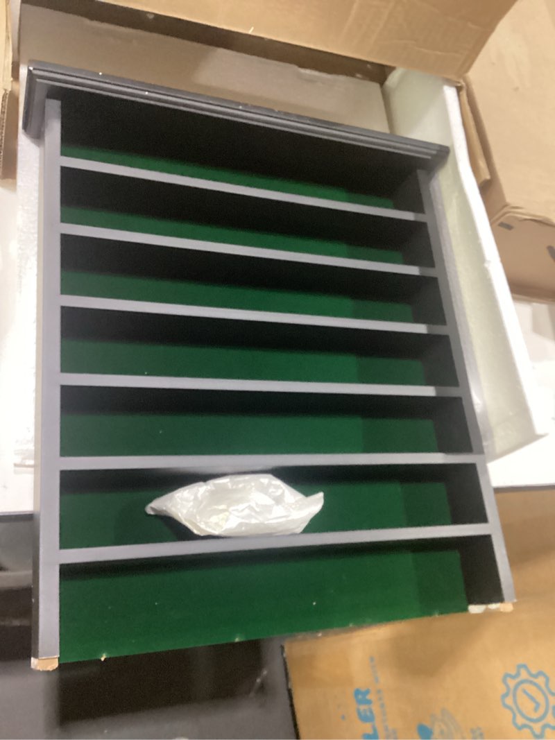 Condition photo showing As Is for displaygifts golf gift 49-golf ball display case cabinet rack, no door open rack black finish frame