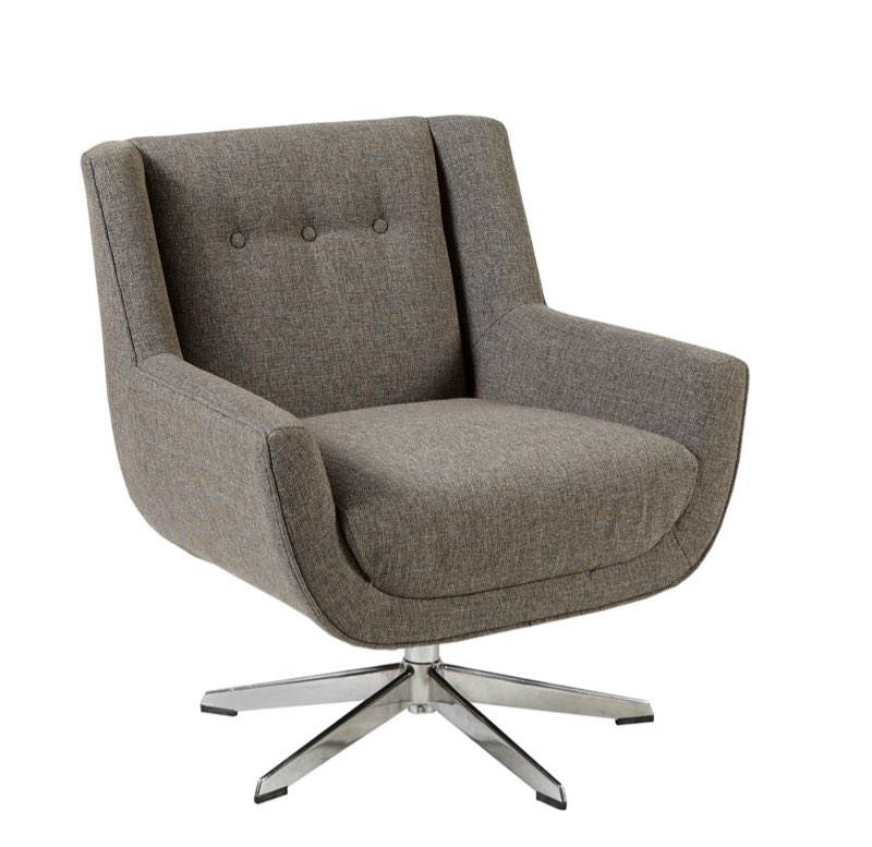 Nina Swivel Lounge Star Based Chair Brown