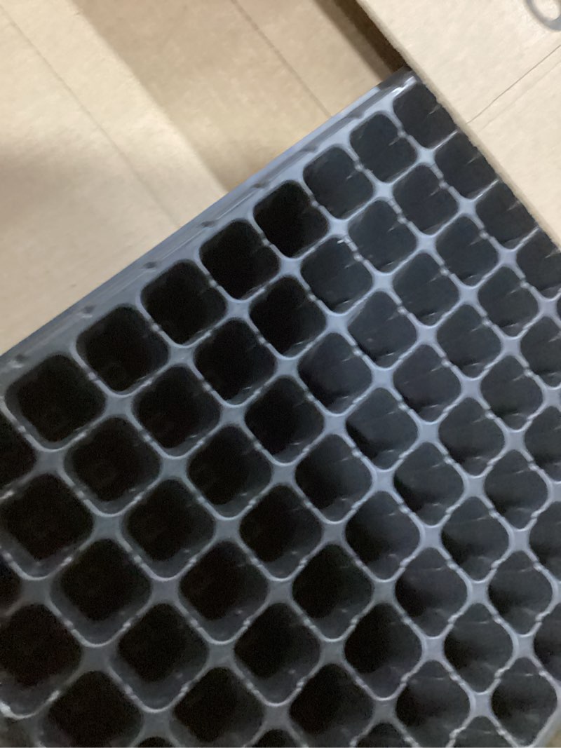 Condition photo showing New/Like New for 10Pcs 128 Cell Seed Starter Trays, Thick Durable Nursery 128 Cell Plug Tray Seedling Flat Plastic Shallow Tray for TD538 1020 Trays (21.26", 11.02", Deep 1.89"), GGBQ128 Black-128c 128C-L-10P