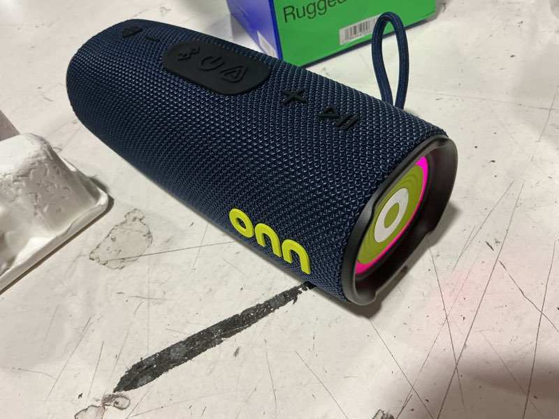 Condition photo showing Good Condition for onn medium rugged speaker with led lighting navy