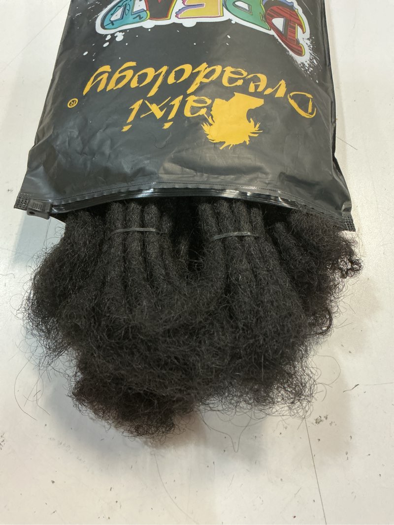 Condition photo showing Good Condition for daixi 0.8cm and 0.2cm 0.4cm 0.6cm options 6-18 inch 70 strands 100% real human hair dreadlock extensions for man/women handmade permanent loc extensions bundles can be dyed bleached curled twisted 6 inch 70 strands 0.8cm, 1b