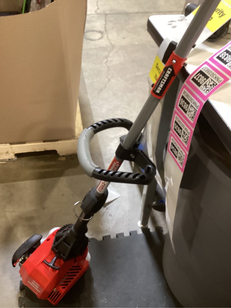 Condition photo showing As Is for craftsman ws4200 30-cc 4-cycle 17-in straight shaft attachment capable gas string trimmer edger conversion capable