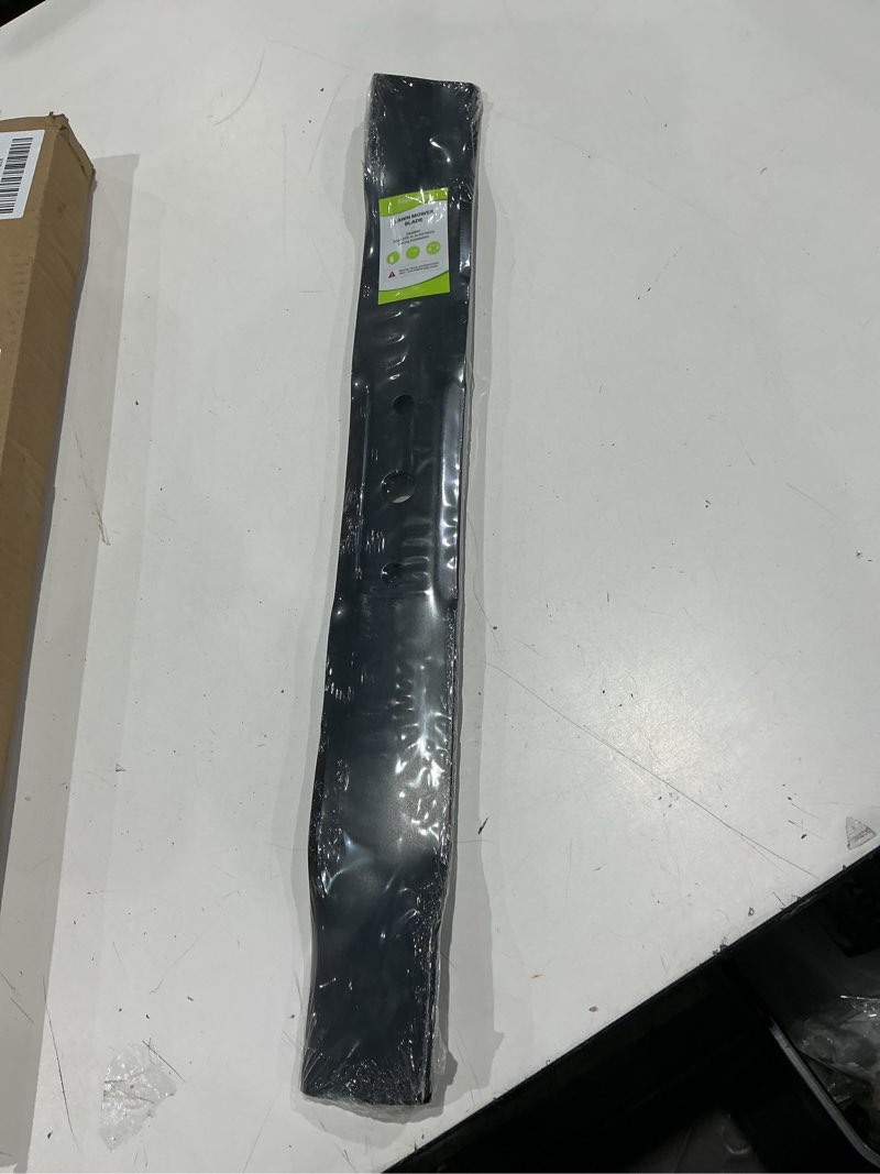 Condition photo showing Good Condition for 42 inch mower blade for john deere, mulching lawn mower blades for john deere 42'' deck with circle hole l100 l110 l111 l108 l118 lawn tractor replace gx20249 gx20433 gy20567