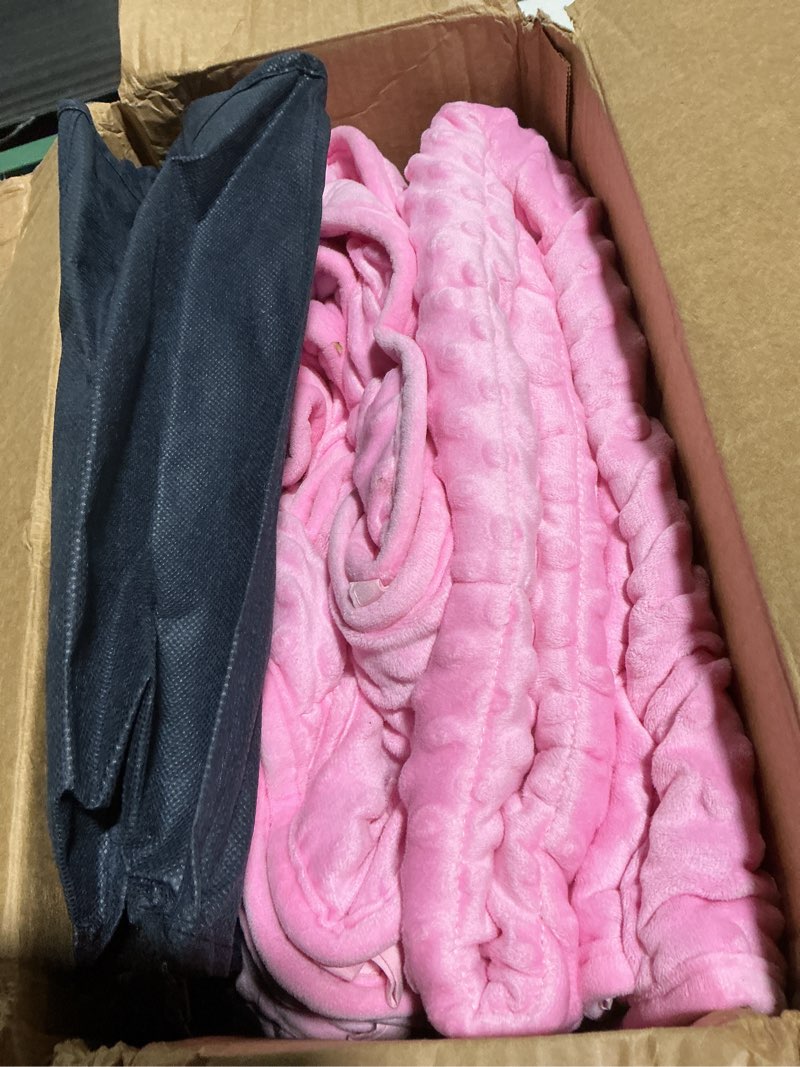 Condition photo showing Good Condition for L'AGRATY Weighted Blanket for Adult - 48"x72" 15lbs Minky Dots Heavy Blanket with Glass Beads Soft Breathable for All-Season Summer Fall Winter Thick Comfort for Sleeping 22-nosegay 48" x 72" | 15lbs