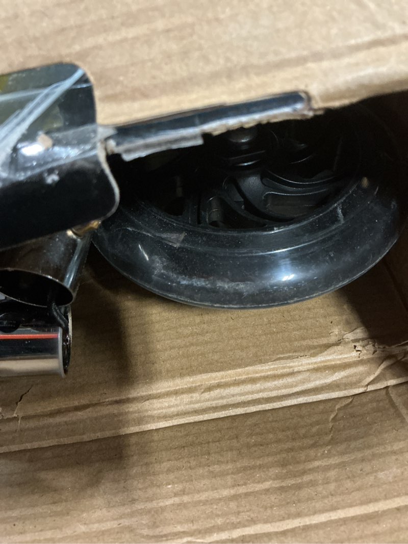 Condition photo showing As Is for Kick Scooter for 3+Years Old Boys & Girls Lightweight, Foldable, Aluminum Frame, and Adjustable Handlebars, Rear Brake, and Flashing Light up Wheels White