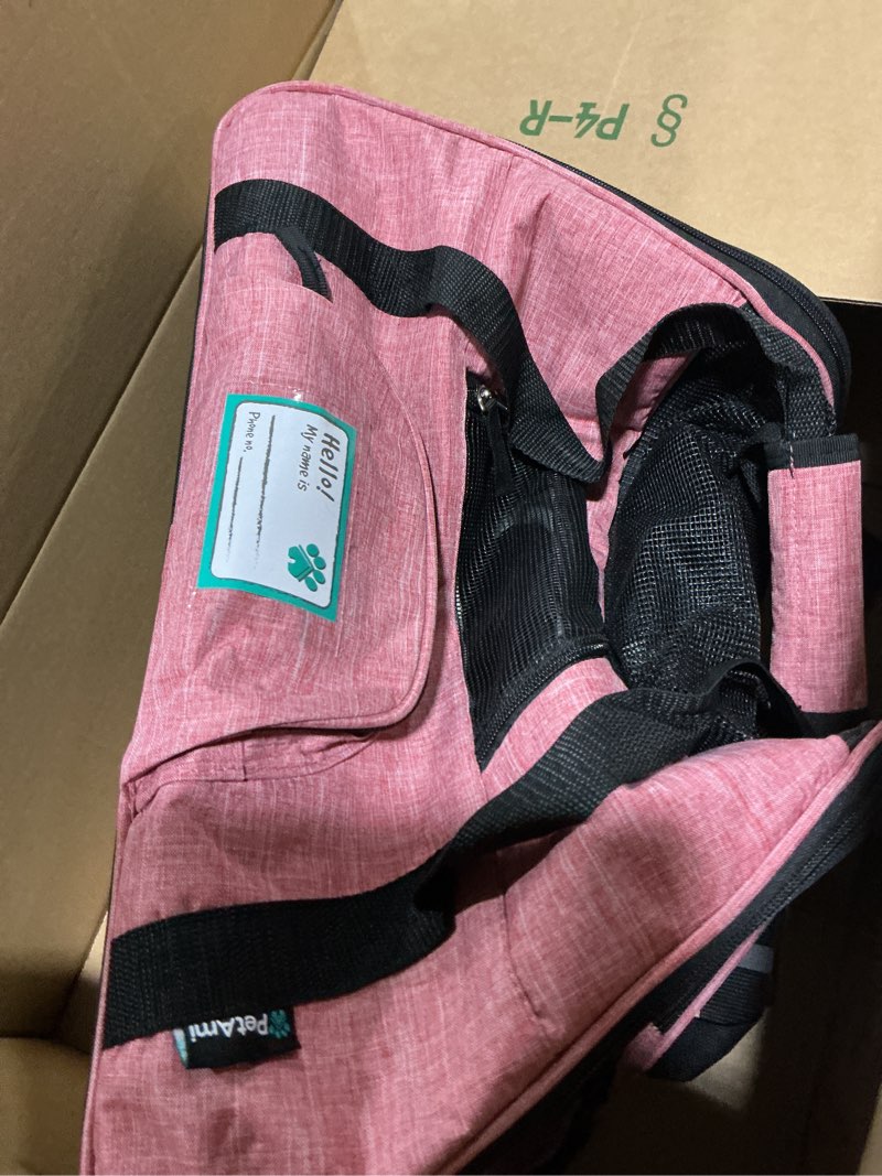 Condition photo showing Good Condition for (Similar to) Henkelion Pet Carrier for Small Medium Cats Dogs Puppies up to 15 Lbs, TSA Airline Approved, Soft Sided, Collapsible Travel - Pink 17.0\"L x 11.0\"W x 11.0\"H Pink