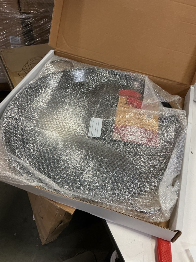 Condition photo showing New/Like New for Paella Pan – Enamelled, No-Rust Steel Skillet – Easy-to-Clean Pan for Propane & Gas Burners – Indoor & Outdoor Cooking Cacerola Paellera Sarten – 22 Inch, for 16 Servings
