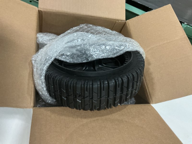 Condition photo showing Good Condition for 180767 front wheels compatible with craftsman, sears, ayp, pou lan pro lawn mower, 2 pack drive wheels replace for 180775, 180773, oregon 72-077 black