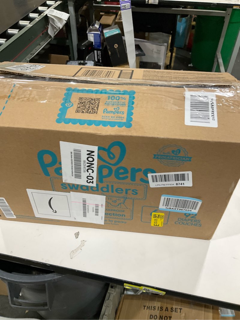 Condition photo showing New/Like New for Pampers Diapers - Swaddlers 360° - Size 6, 92 Count, up to 100% Leakproof Comfy Dry Fit, Designed for Easy Changes, Pull On Baby Diaper (Packaging May Vary) Size 6 92