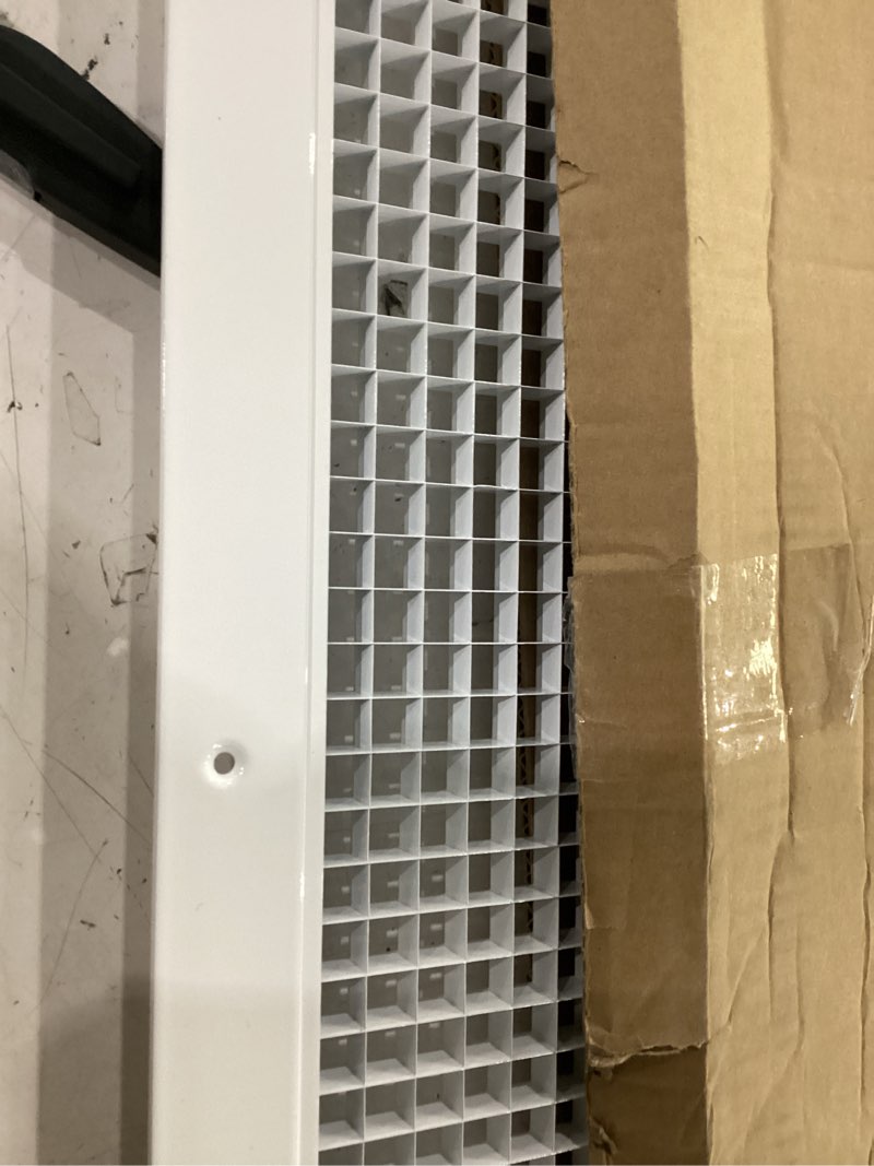 Condition photo showing Good Condition for hvac premium 10'' x 32'' or 32'' x 10'' cube core eggcrate return air grille - aluminum rust proof - hvac vent duct cover - white [outer dimensions: 11.75 x 33.75] 10 x 32