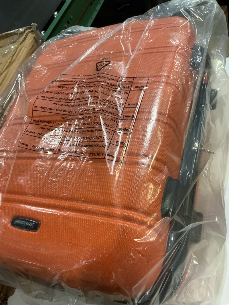 Condition photo showing Good Condition for Rockland Melbourne Hardside Expandable Spinner Wheel Luggage, Orange, Carry-On 20-Inch Carry-On 20" ORANGE