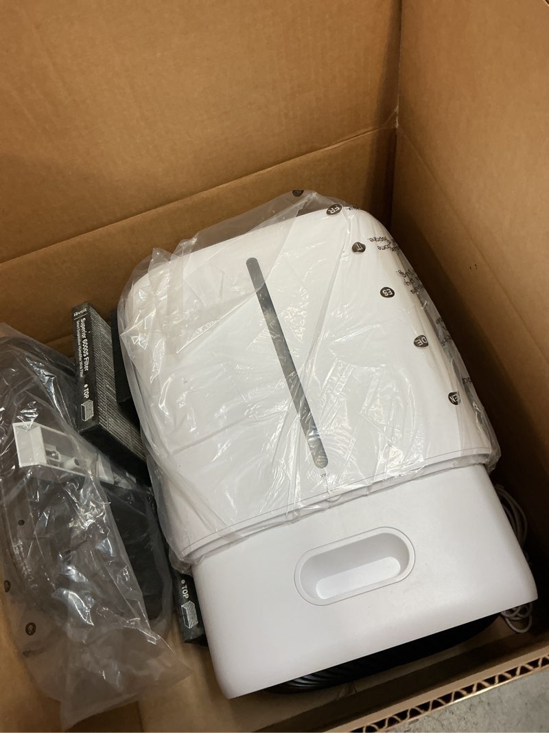 Condition photo showing As Is for LEVOIT Superior 6000S Smart Evaporative Humidifiers for Home Whole House up to 3000ft², 6 Gal, Last 72-Hour, Premium Filter, Dry Mode, Wheels & Water Fill Hose & Foldable Storage - Quiet Sleep Mode Evaporative Humidifier 23L