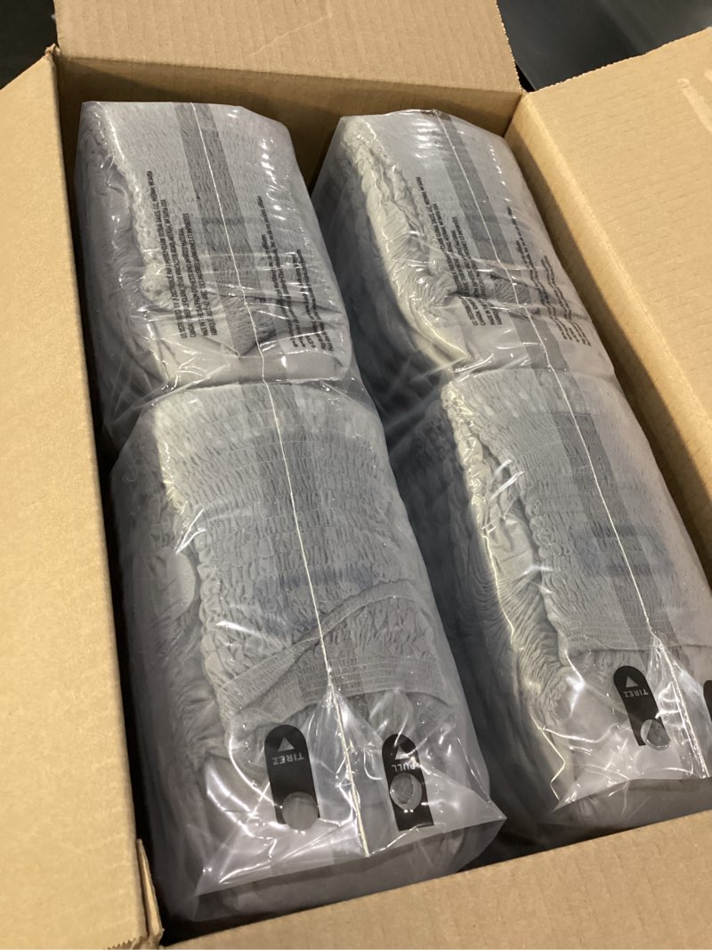 Condition photo showing New/Like New for Depend Fresh Protection Adult Diapers, Incontinence Underwear for Men, Disposable, Maximum, Extra-Large, Grey, 68 Count (2 Packs of 34), Packaging May Vary X-Large 68