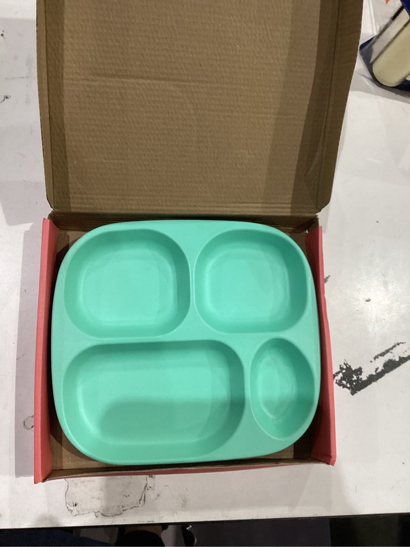 Condition photo showing Good Condition for shopwithgreen bamboo divided plates for kids adults - dinnerware set for toddlers kids children baby, toddler dinner plates, bpa free, stackable, dishwasher safe, 9.4 inch, set of 4 blue