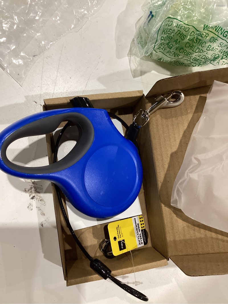 Condition photo showing Good Condition for fida retractable dog leash, x-small breed, 10 ft durable pet walking leash for extra small dogs/cats/small animals up to 18 lbs, 360 tangle free, blue x-small blue