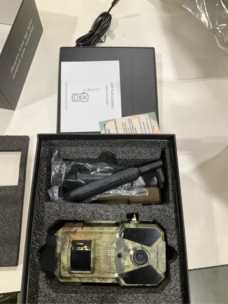 Condition photo showing Good Condition for 2025 upgraded trail camera with built-in esim card,solar powered game cameras with night vision motion activated waterproof, 2k hd live feed trailcam, wildlife camera, deer camera a30