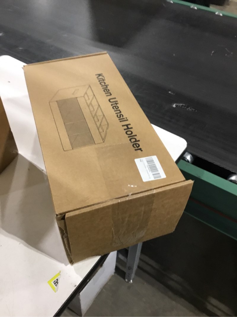 Condition photo showing New/Like New for Acacia Rustic Wood Utensil Holder, Extra Large Cooking Holder with Drying Stone Base and 8 Compartments, Farmhouse Kitchen Countertop Organizer