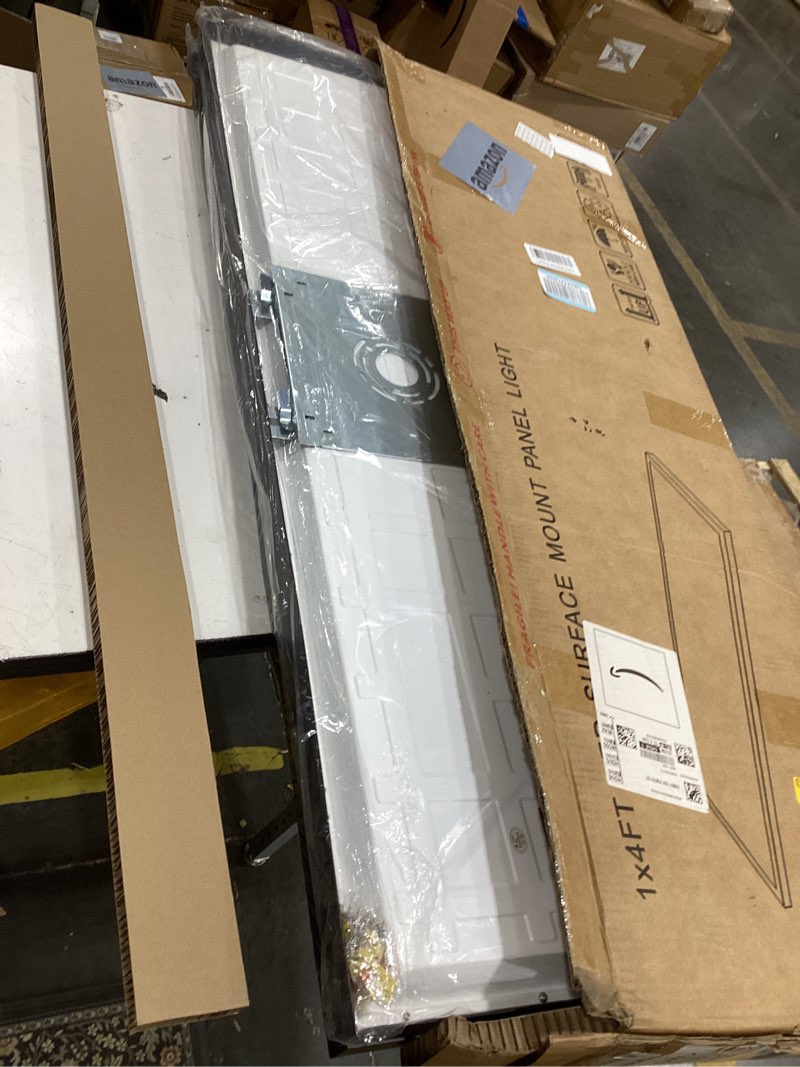 Condition photo showing Good Condition for mcacggo black 1x4 led flat panel light surface mount, 5000k-4000k-3000k selectable & triac dimmable, rectangular flush mount ceiling light for kitchen garage, 40w, 100-277v, etl, 2 pack