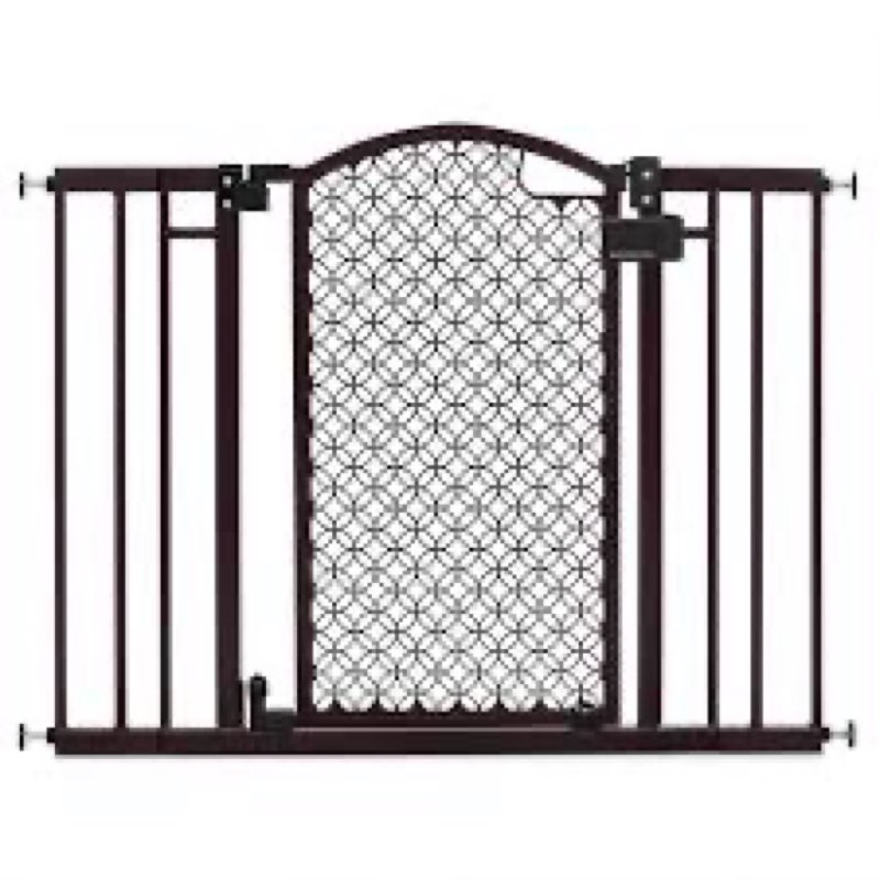 Ingenuity Decorative Panel Tall Baby Gate & Dog Gate, 28"-42" Wide, 30" Tall, Hardware or Pressure M
