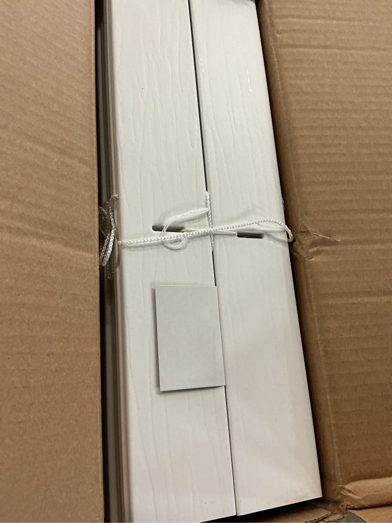 Condition photo showing Good Condition for better homes & gardens 2" cordless faux wood horizontal blinds, white, 36x64