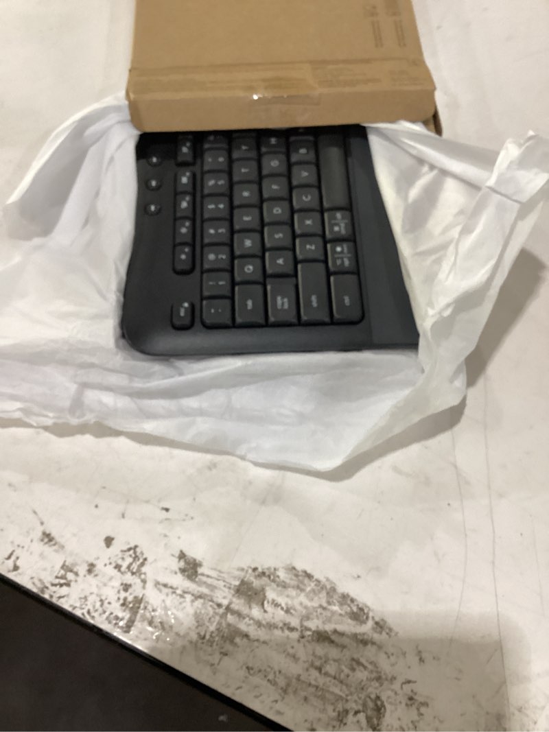 Condition photo showing As Is for logitech signature mk650 combo for business, wireless mouse and keyboard, logi bolt, bluetooth, smartwheel, globally certified, windows/mac/chrome/linux - graphite combo w. small mouse graphite