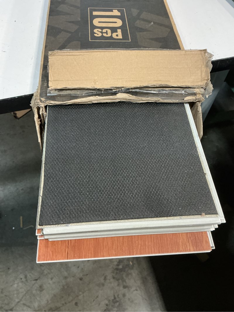 Condition photo showing Good Condition for art3d 48" x 7.2" spc click-lock floating floor tiles (24 sq. ft), 10-pack luxury wood look flooring for indoor use, waterproof & fire-resistant, maple