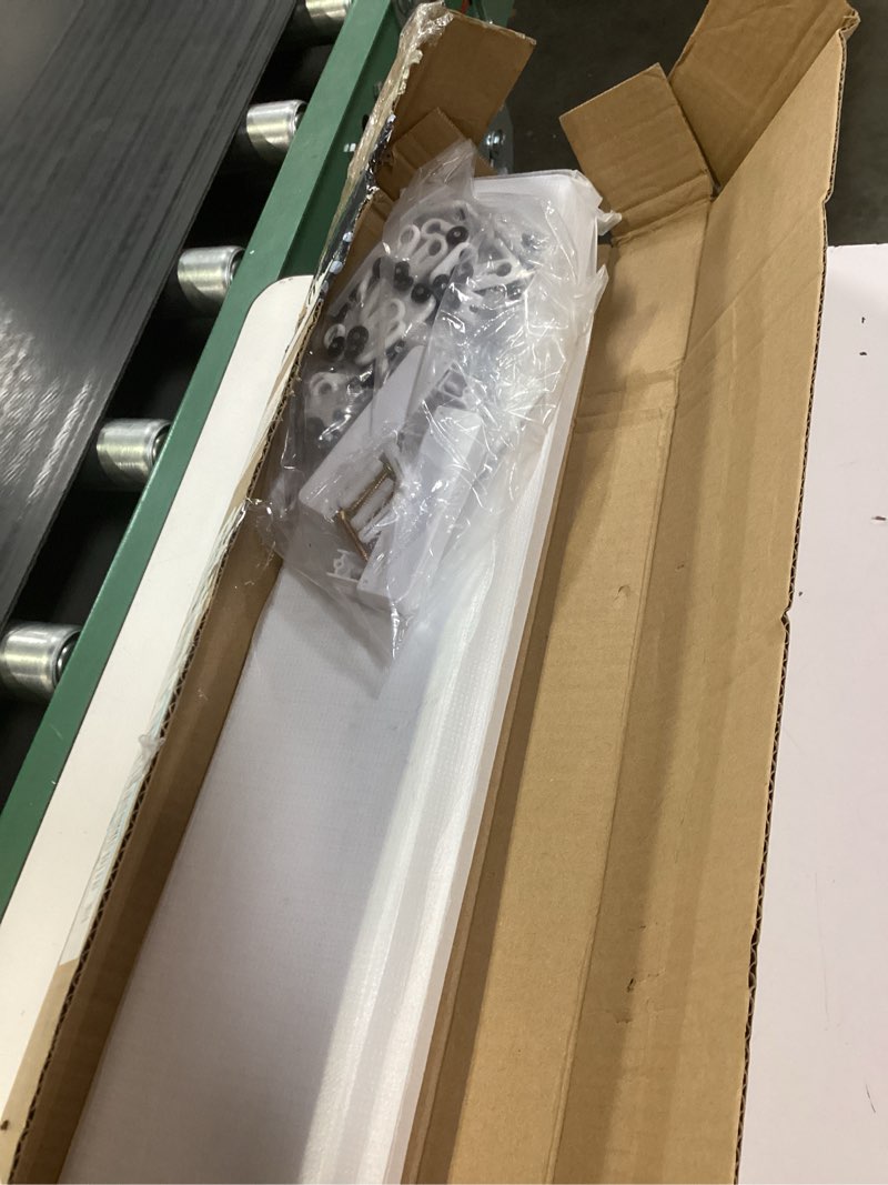 Condition photo showing Good Condition for double row curtain track ceiling mounted, silent heavy duty curtain track system, sliding rails for curtains, room divider for bedroom living room hospital (track ships in sections with connectors) 2m(6.6ft ) white